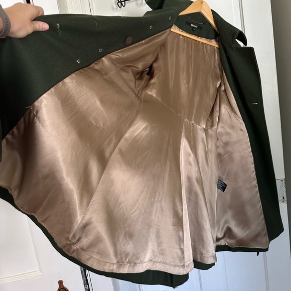 DKNY wool trench pea coat - hunter green - Picture 6 of 10